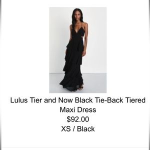 Lulus black tiered dress